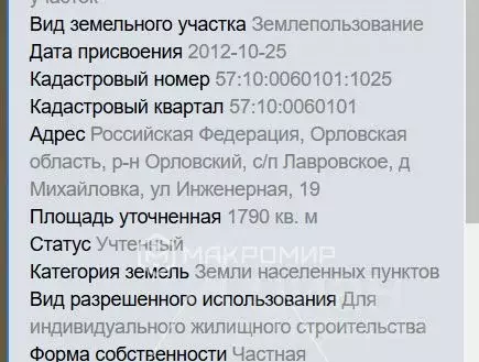 Участок в Орловская область, Орловский район, д. Михайловка ул. ... - Фото 0