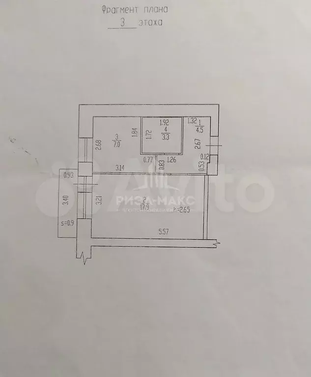 1-к. квартира, 32,7 м, 3/5 эт. - Фото 0