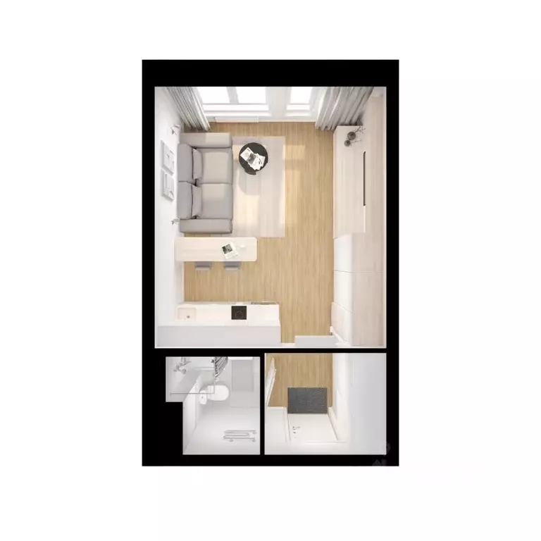 Студия Московская область, Мытищи Яуза Парк жилой комплекс, к6 (24.8 ... - Фото 2