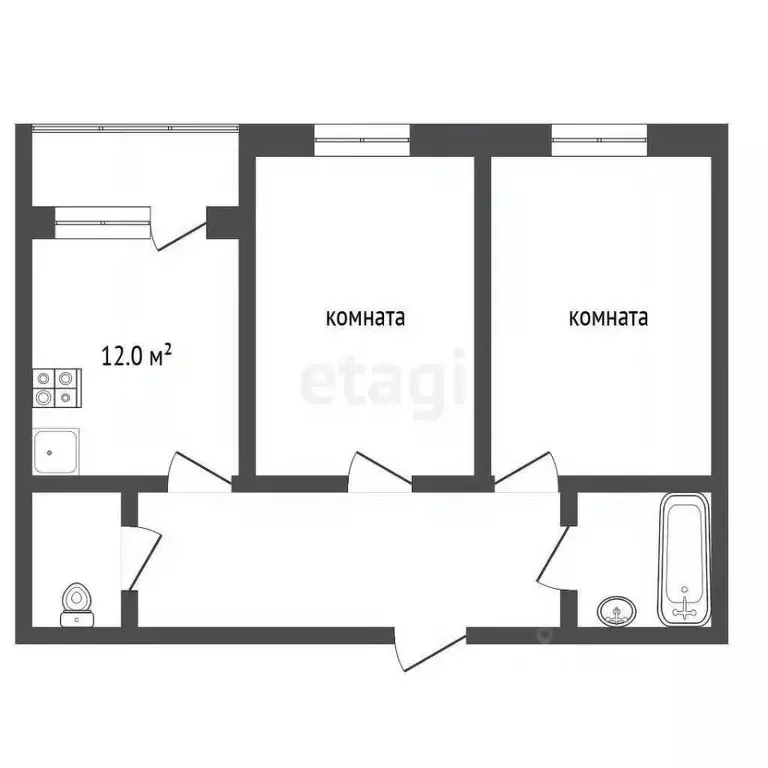 2-к кв. Ярославская область, Ярославль просп. Фрунзе, 29 (59.8 м) - Фото 2