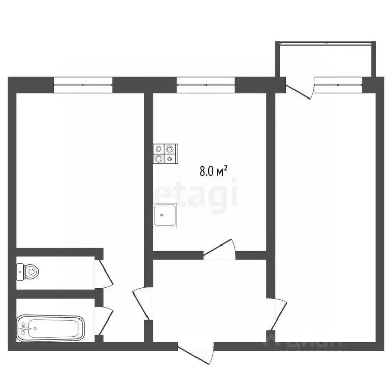 2-к кв. Ставропольский край, Предгорный муниципальный округ, пос. ... - Фото 2