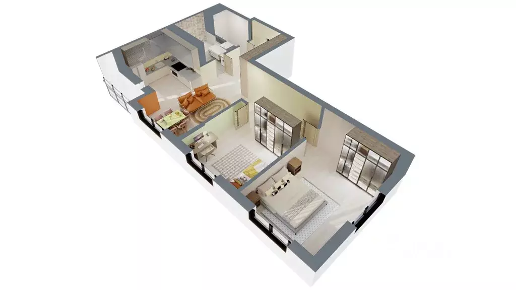 2-к кв. Башкортостан, Нефтекамск ул. Строителей, 29А (68.36 м) - Фото 2