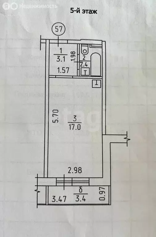 Квартира-студия: Ижевск, улица Городок Машиностроителей, 100Б (22.5 м) - Фото 1