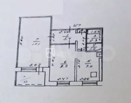 2-к. квартира, 45,2 м, 5/9 эт. - Фото 0