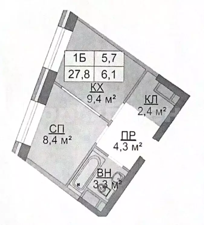 1-комнатная квартира: Москва, улица Народного Ополчения, 15к2 (28.7 м) - Фото 0