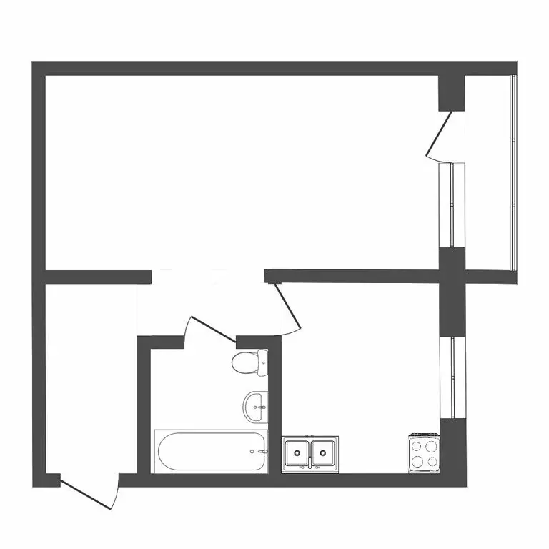 1-комнатная квартира: Тюмень, улица Пермякова, 22 (31.9 м) - Фото 2