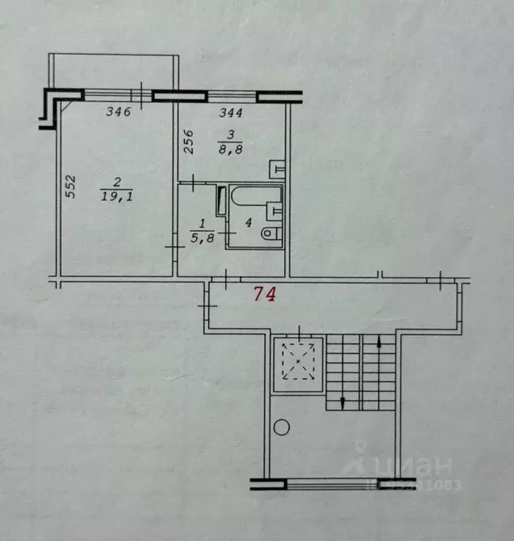 1-к кв. Новосибирская область, Новосибирск ул. Тюленина, 15 (37.1 м) - Фото 1