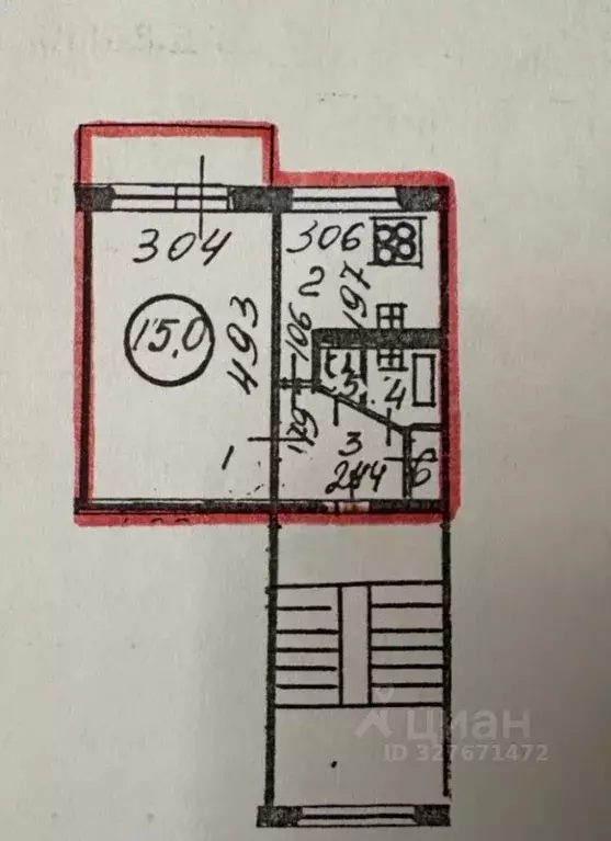 1-к кв. Санкт-Петербург Гражданский просп., 75К3 (29.9 м) - Фото 2
