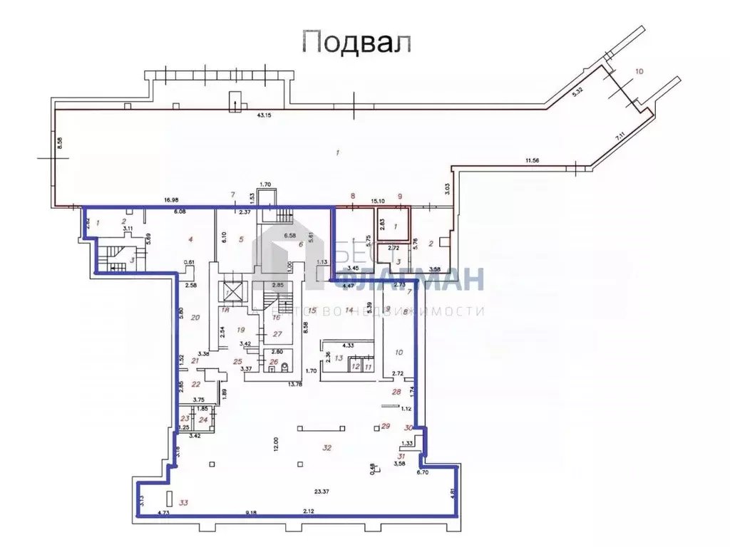 Помещение свободного назначения в Москва Долгоруковская ул., 40 (490 ... - Фото 2