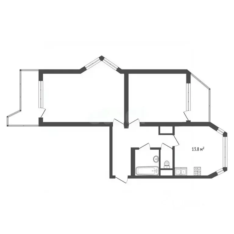 2-к кв. Москва Электролитный проезд, 16к2 (60.6 м) - Фото 2