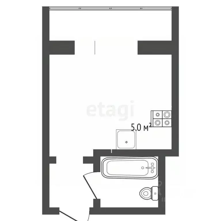 1-к кв. Тюменская область, Тюмень ул. Судостроителей, 38 (22.0 м) - Фото 1