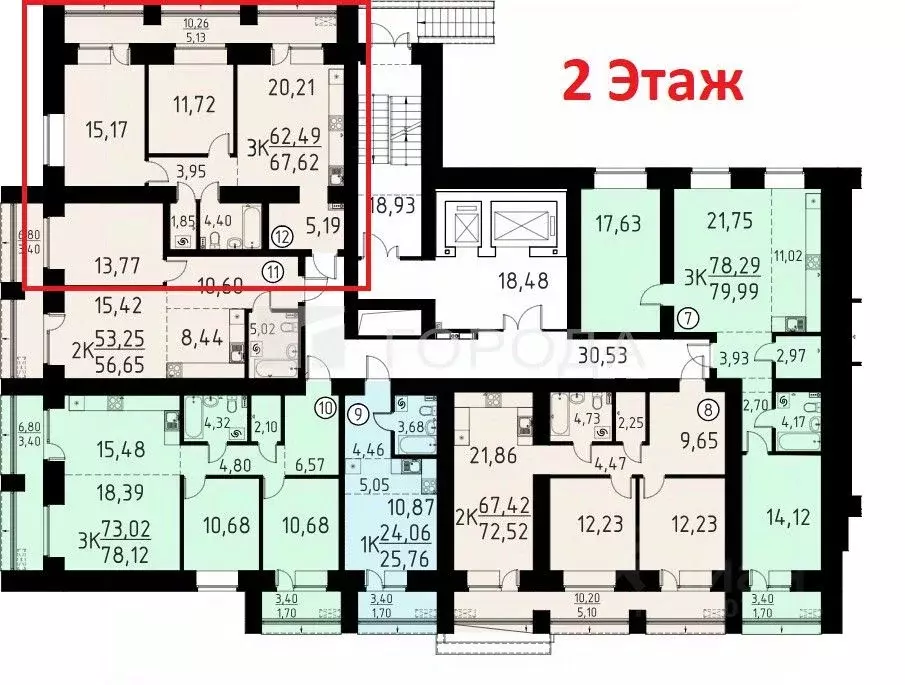 3-к кв. Томская область, Томский район, д. Кисловка, Левобережный мкр ... - Фото 1