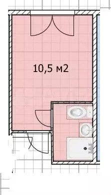 Квартира-студия, 10,6 м, 1/9 эт. - Фото 0