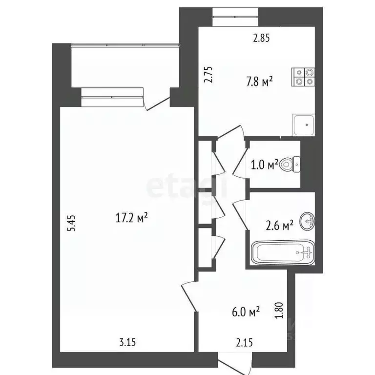 1-к кв. Ямало-Ненецкий АО, Новый Уренгой Советский мкр, 5/1 (35.6 м) - Фото 1