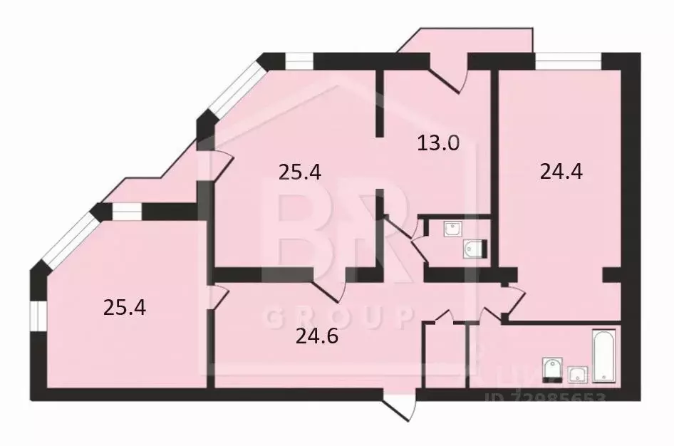 3-к кв. Санкт-Петербург Манчестерская ул., 4 (128.5 м) - Фото 1