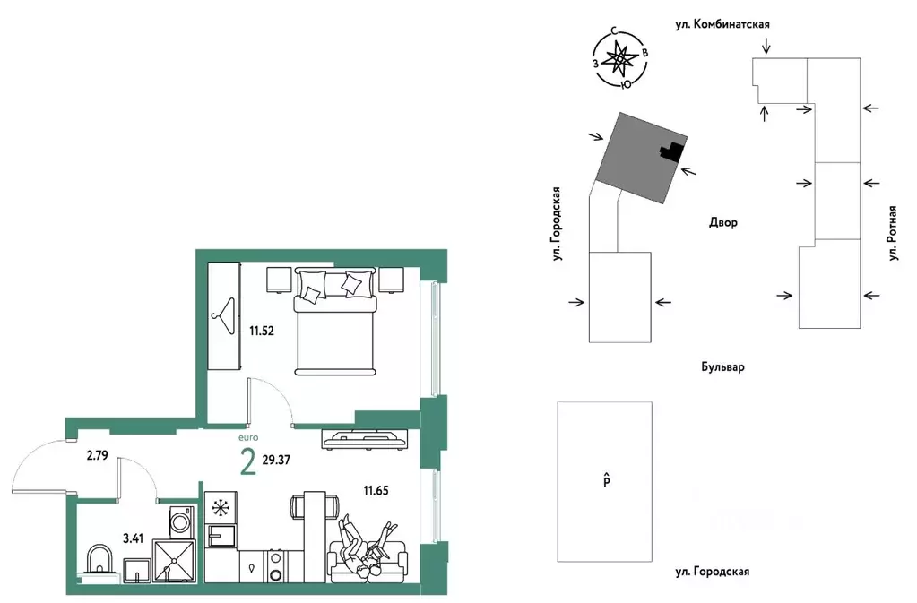 2-к кв. Свердловская область, Екатеринбург муниципальное образование, ... - Фото 1