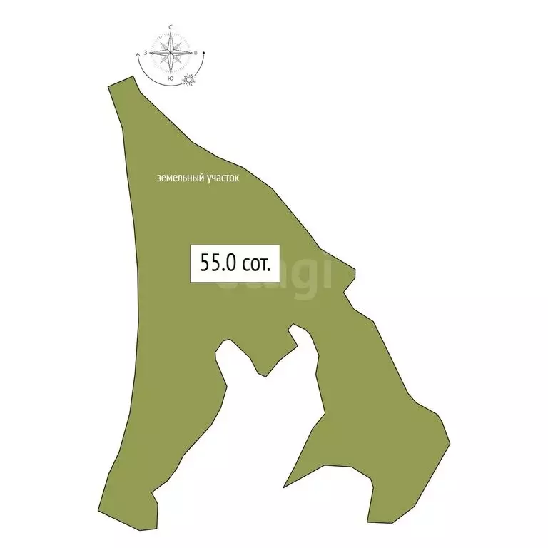 Участок в село Нижнекаянча, Центральная улица (55 м) - Фото 1