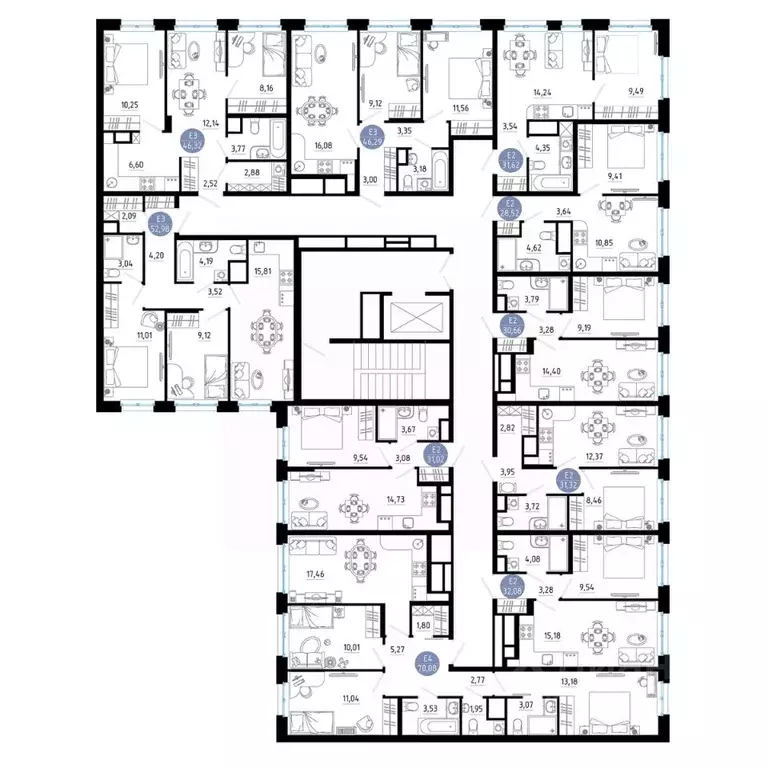 2-к кв. Рязанская область, Рязань 9-10-й кв-л,  (52.98 м) - Фото 2