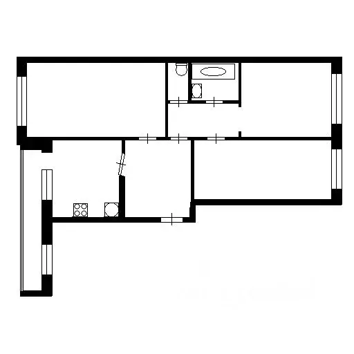 3-к кв. Тульская область, Тула ул. Кауля, 20 (81.8 м) - Фото 1