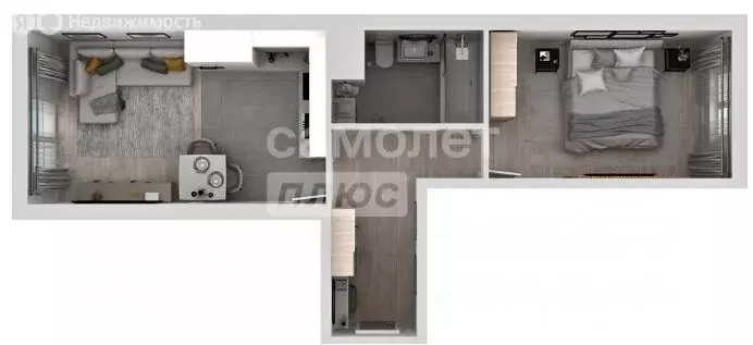 1-комнатная квартира: Липецк, улица Перова, 2Д (45.32 м) - Фото 2