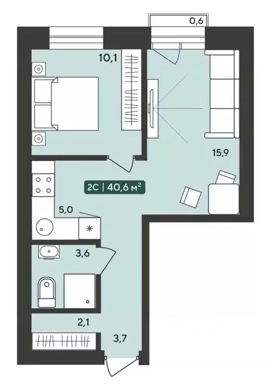 2-к кв. Новосибирская область, Мошковский район, пос. Октябрьский ... - Фото 0