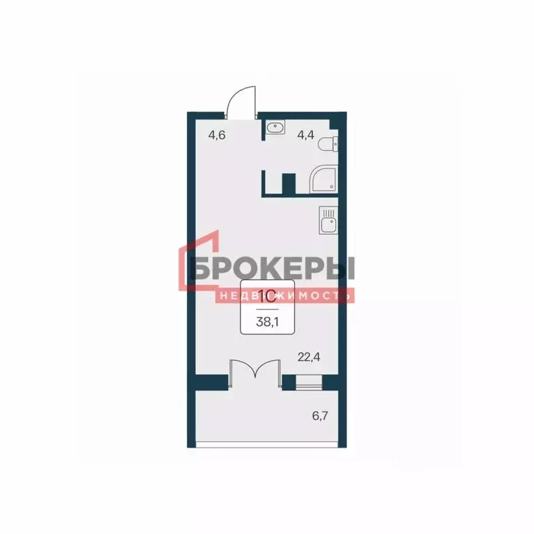 Студия Крым, Алупка ш. Севастопольское, 6Ак1 (38.1 м) - Фото 2