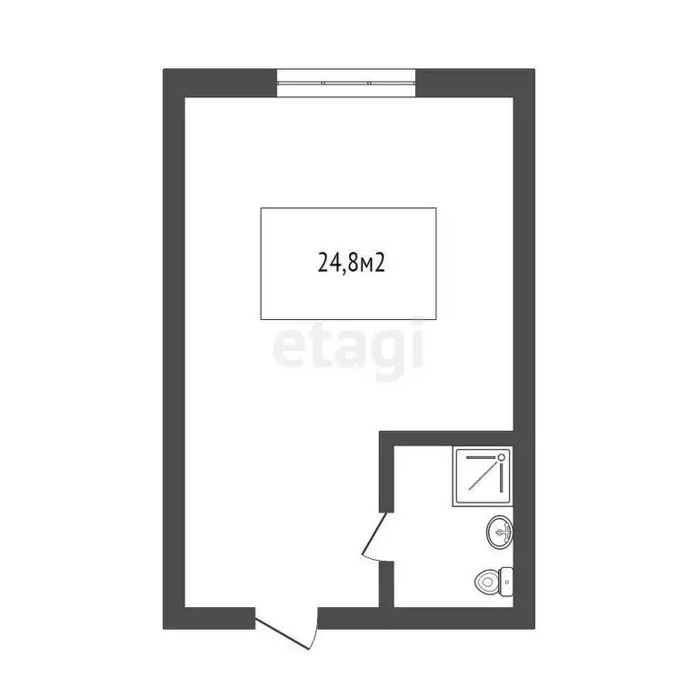 Квартира-студия: Томск, Сибирская улица, 109 (24.8 м) - Фото 0