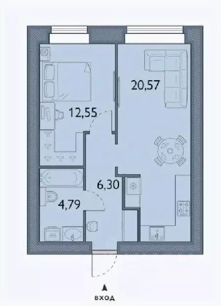 1-к кв. Брянская область, Брянский район, пос. Мичуринский, ... - Фото 1