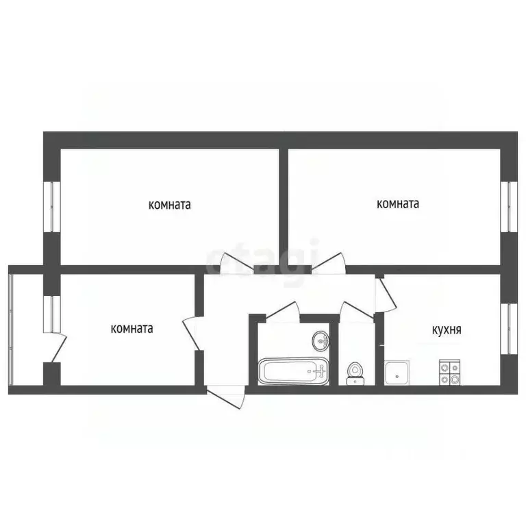 Комната Московская область, Подольск Индустриальная ул., 7 (11.4 м) - Фото 2