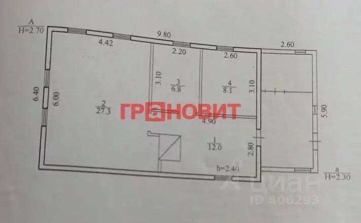 Дом в Новосибирская область, Новосибирск Балластная ул., 35А (54 м) - Фото 1