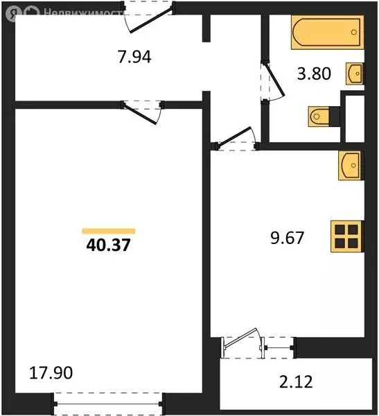 1-комнатная квартира: Воронеж, Ростовская улица, 18Ак2 (40.37 м) - Фото 1