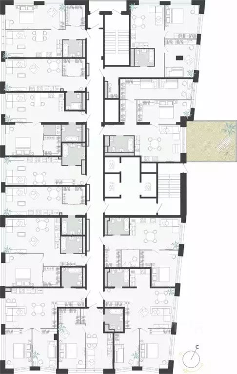 Студия Приморский край, Владивосток ул. Нейбута (69.63 м) - Фото 1