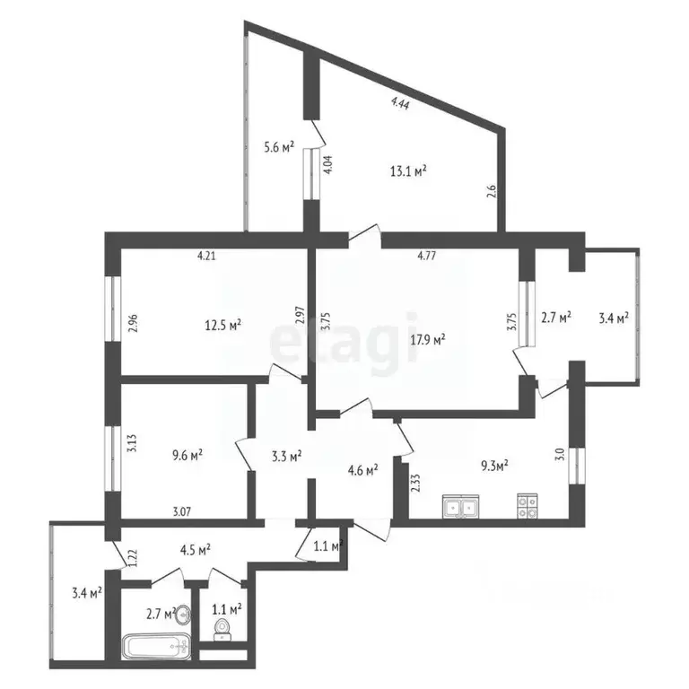 4-к кв. Крым, Ялта ул. Тимирязева, 25 (94.0 м) - Фото 1