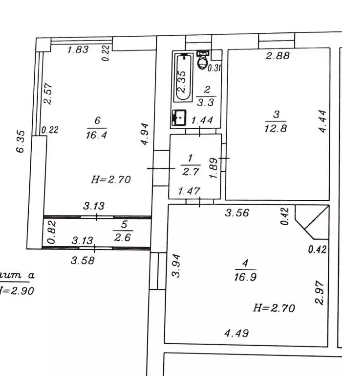 2-комнатная квартира: село Витязево, улица Новосёлов, 52 (54.7 м) - Фото 1