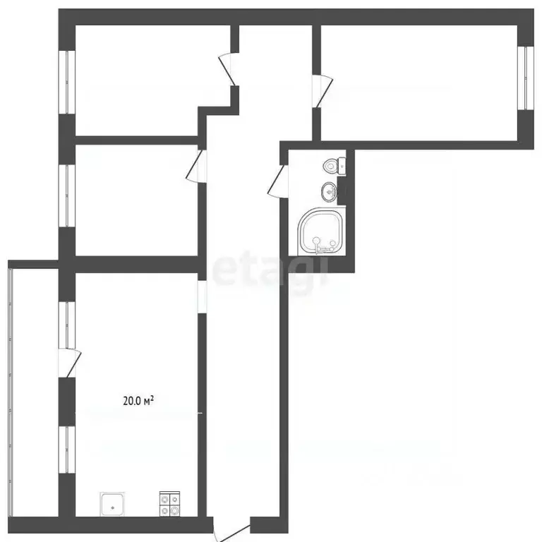 3-к кв. Тюменская область, Тюмень ул. Муравленко, 5 (75.4 м) - Фото 2