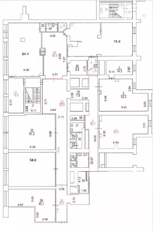Помещение свободного назначения в Москва Долгоруковская ул., 40 (610 ... - Фото 2