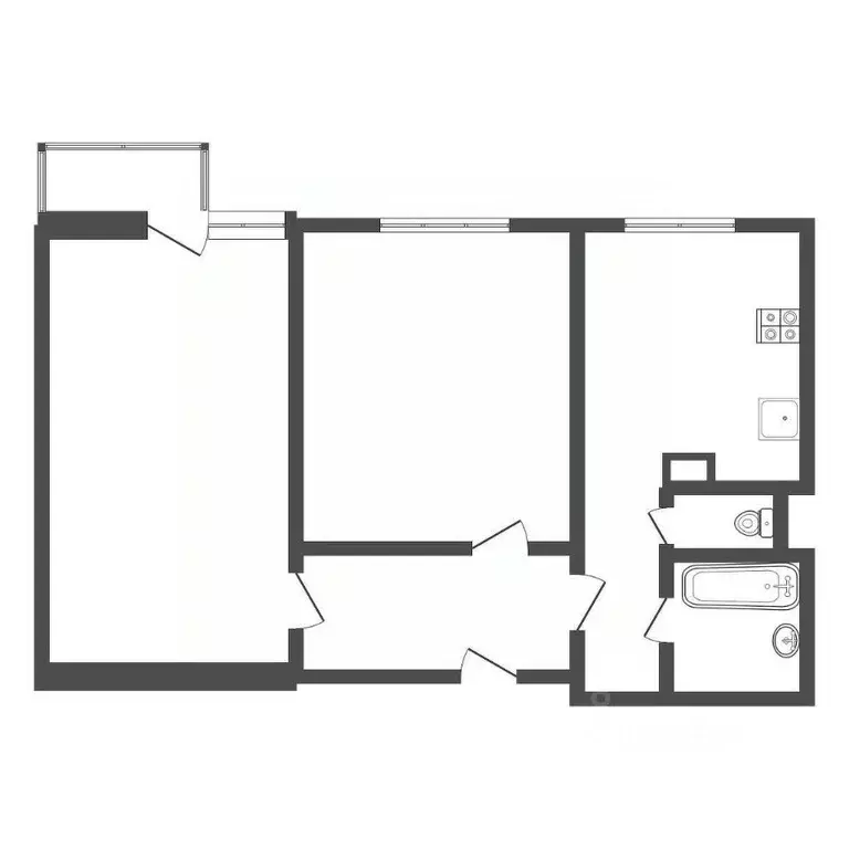 2-к кв. Тульская область, Богородицк ул. Юности, 3 (44.0 м) - Фото 2