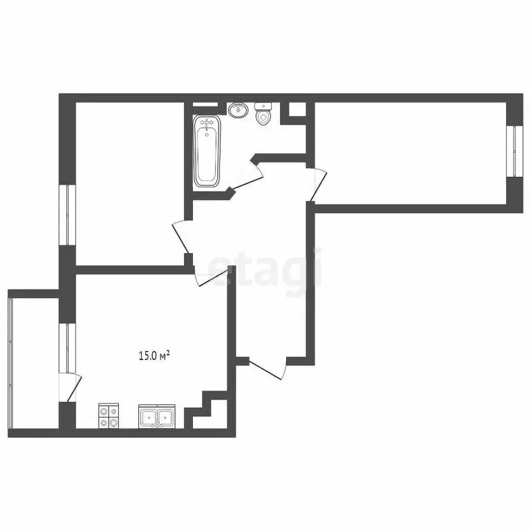 2-комнатная квартира: Тюмень, улица Тимофея Чаркова, 81к1 (63 м) - Фото 0