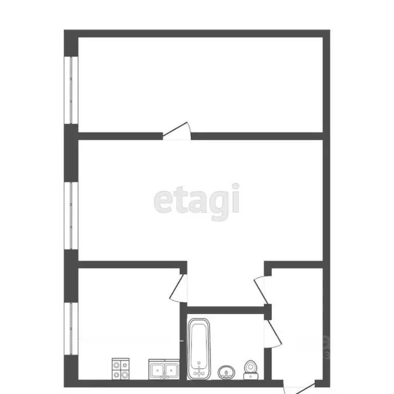 2-к кв. Тюменская область, Тюмень Рижская ул., 80 (45.1 м) - Фото 2