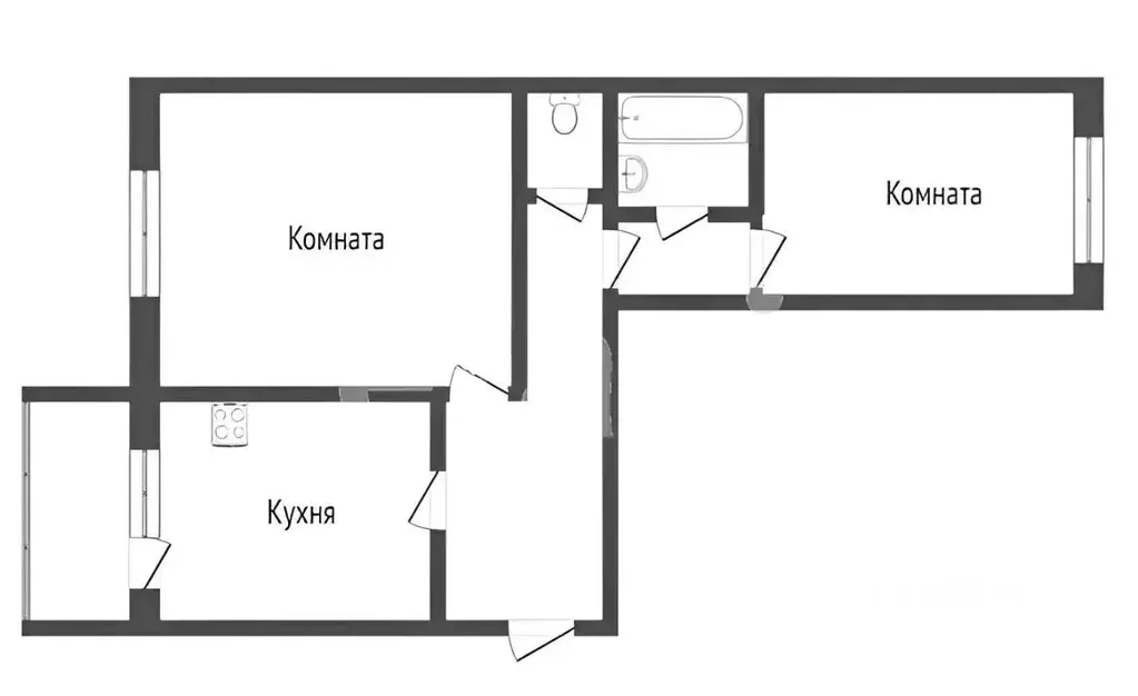 2-к кв. Ханты-Мансийский АО, Лангепас Парковая ул., 11 (54.2 м) - Фото 1