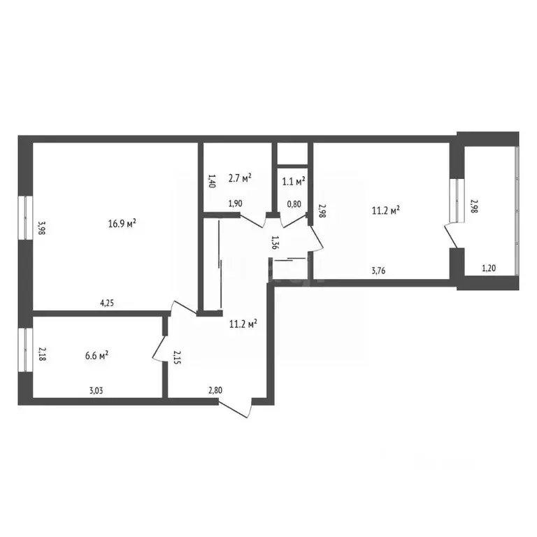 2-к кв. Амурская область, Октябрьский муниципальный округ, с. ... - Фото 2