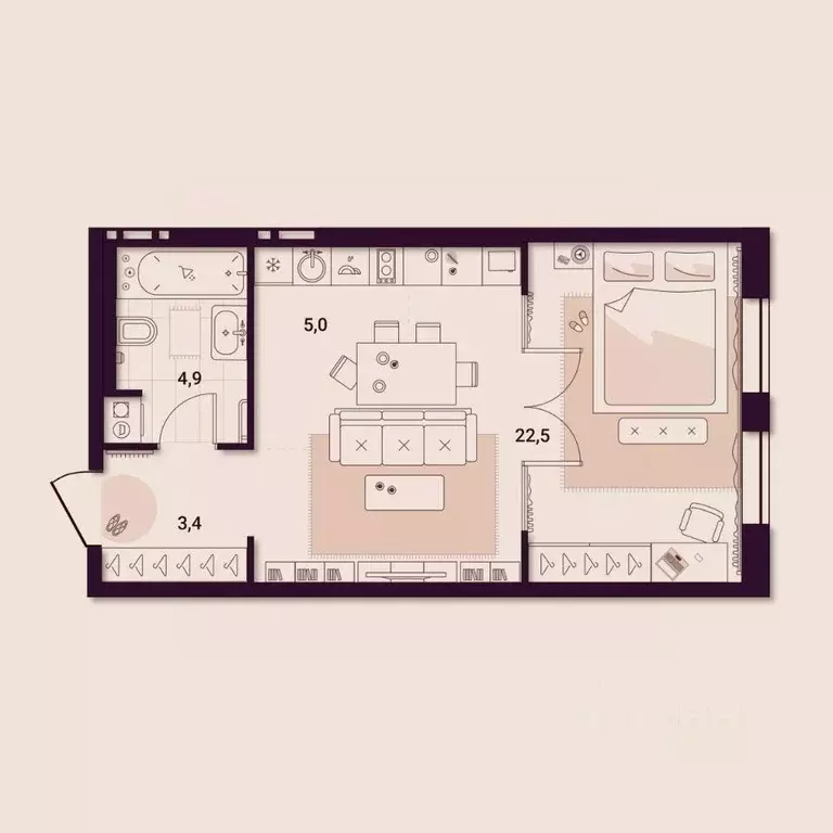 1-к кв. Приморский край, Артем ул. Куйбышева, 11А (35.76 м) - Фото 0