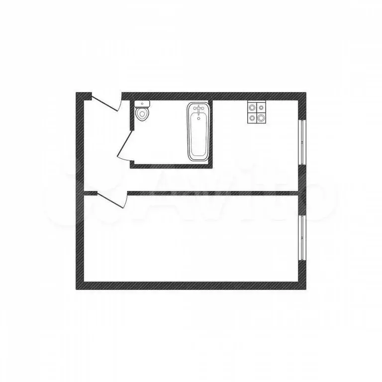 1-к. квартира, 30,6 м, 4/5 эт. - Фото 0