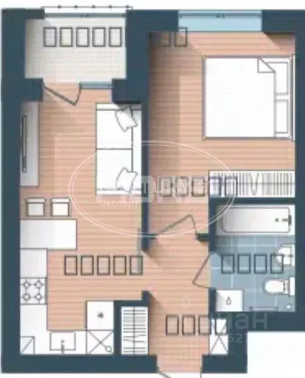 1-к кв. Калининградская область, Калининград ул. Сержанта Мишина, 81к2 ... - Фото 2