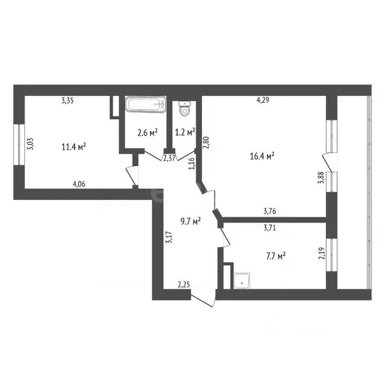 2-к кв. Амурская область, Ивановский муниципальный округ, с. Березовка ... - Фото 1