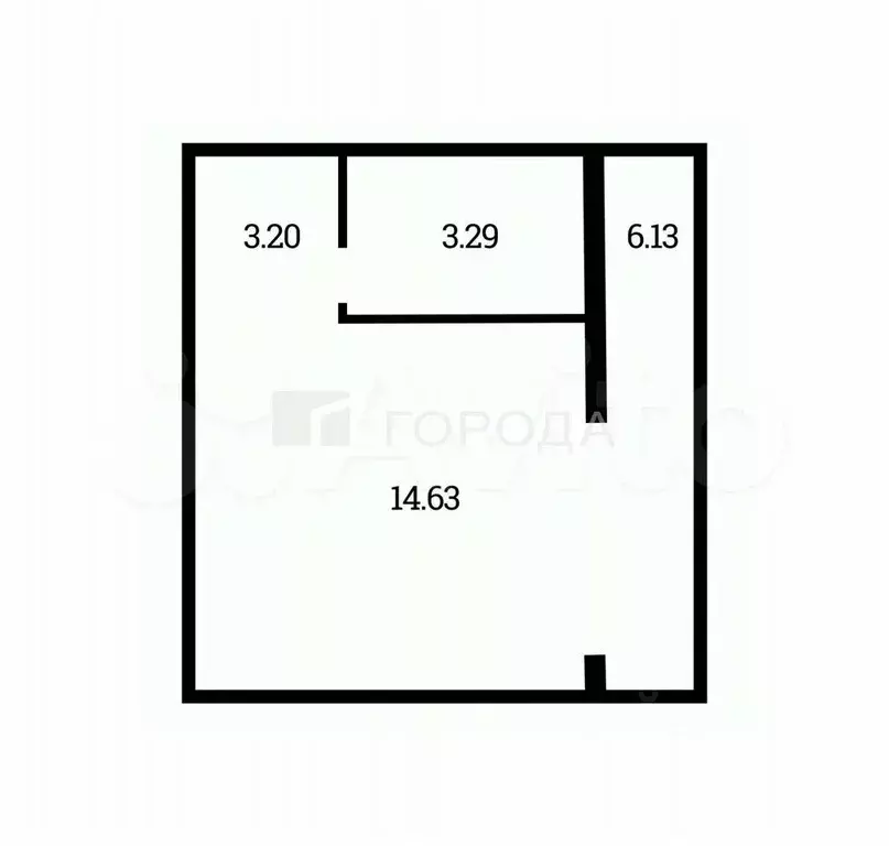 Студия Новосибирская область, Новосибирск Беловежская ул., 50 (27.2 м) - Фото 2
