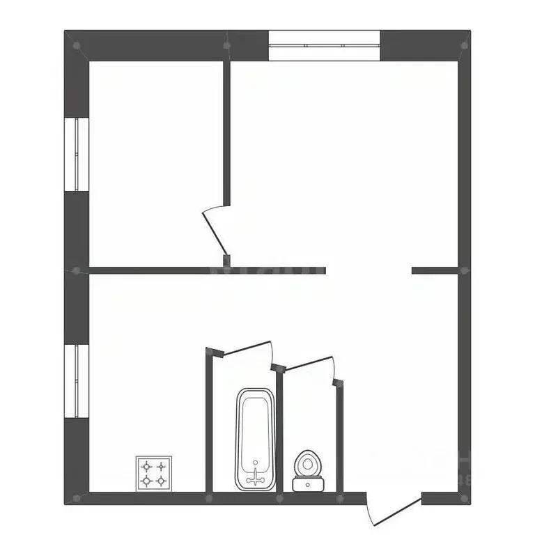 2-к кв. Амурская область, Белогорск ул. Горького, 40 (38.9 м) - Фото 2