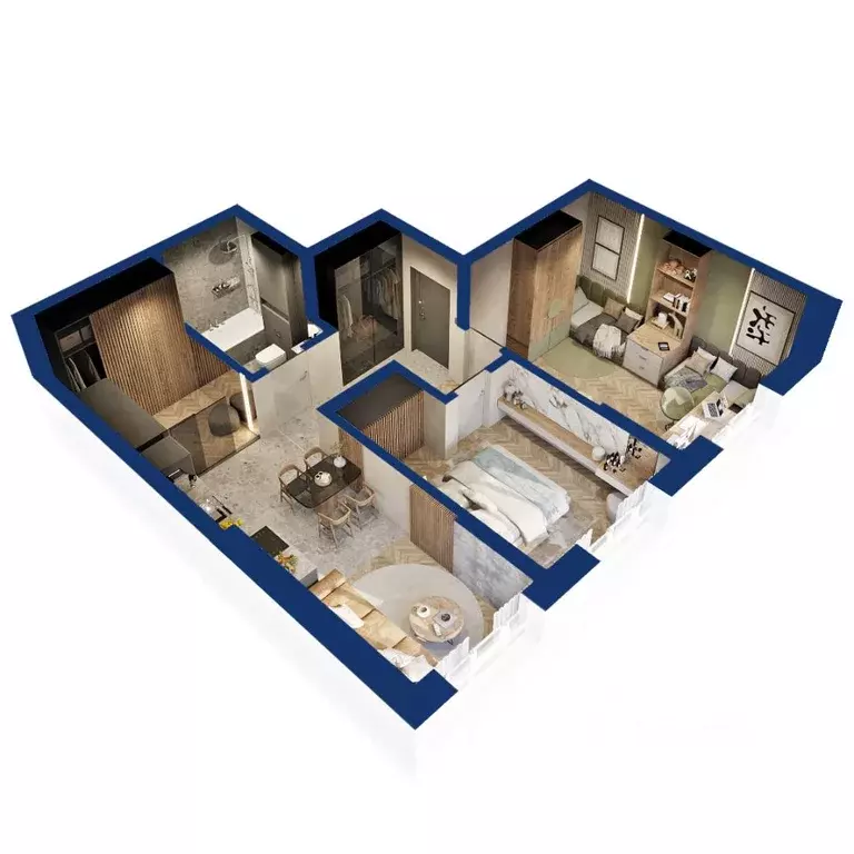 2-к кв. Башкортостан, Уфа Глумилино жилрайон,  (63.01 м) - Фото 1