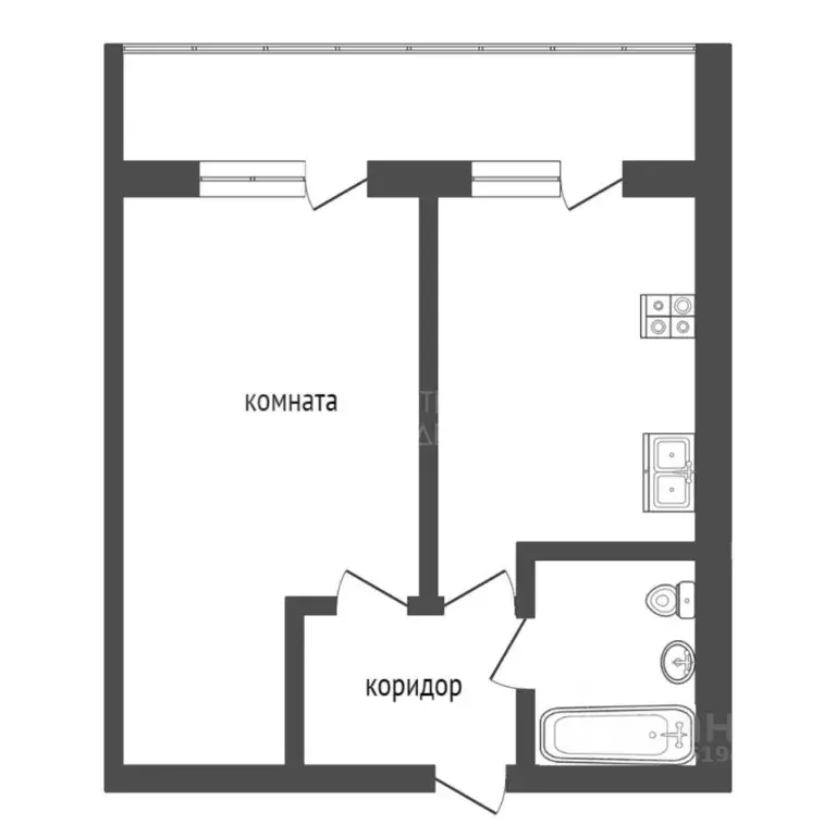 1-к кв. Тюменская область, Тюмень ул. Ю.-Р.Г. Эрвье, 10 (35.5 м) - Фото 2