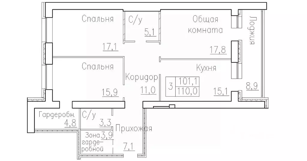 3-к кв. Новосибирская область, Новосибирский район, Краснообск рп, 3-й ... - Фото 0